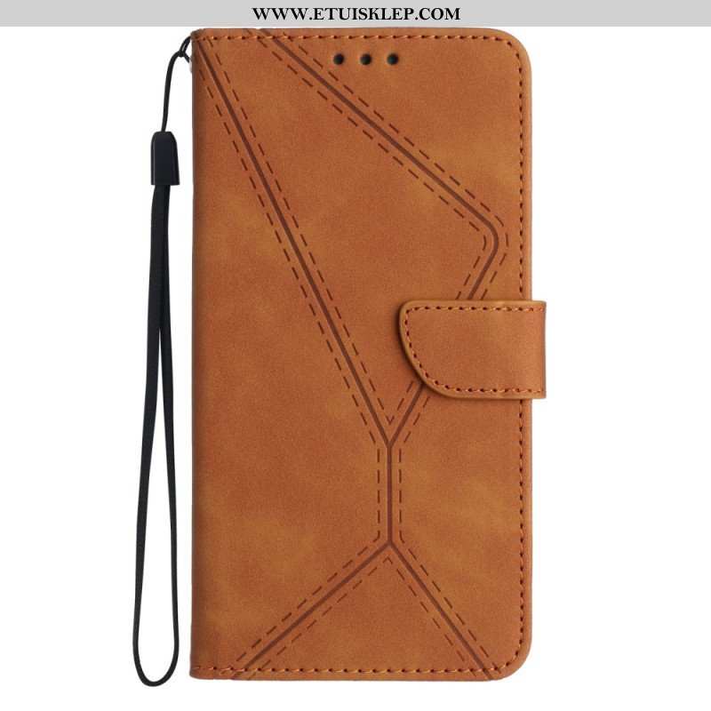 Etui Folio do Huawei P60 Pro Linia Z Efektem Skóry